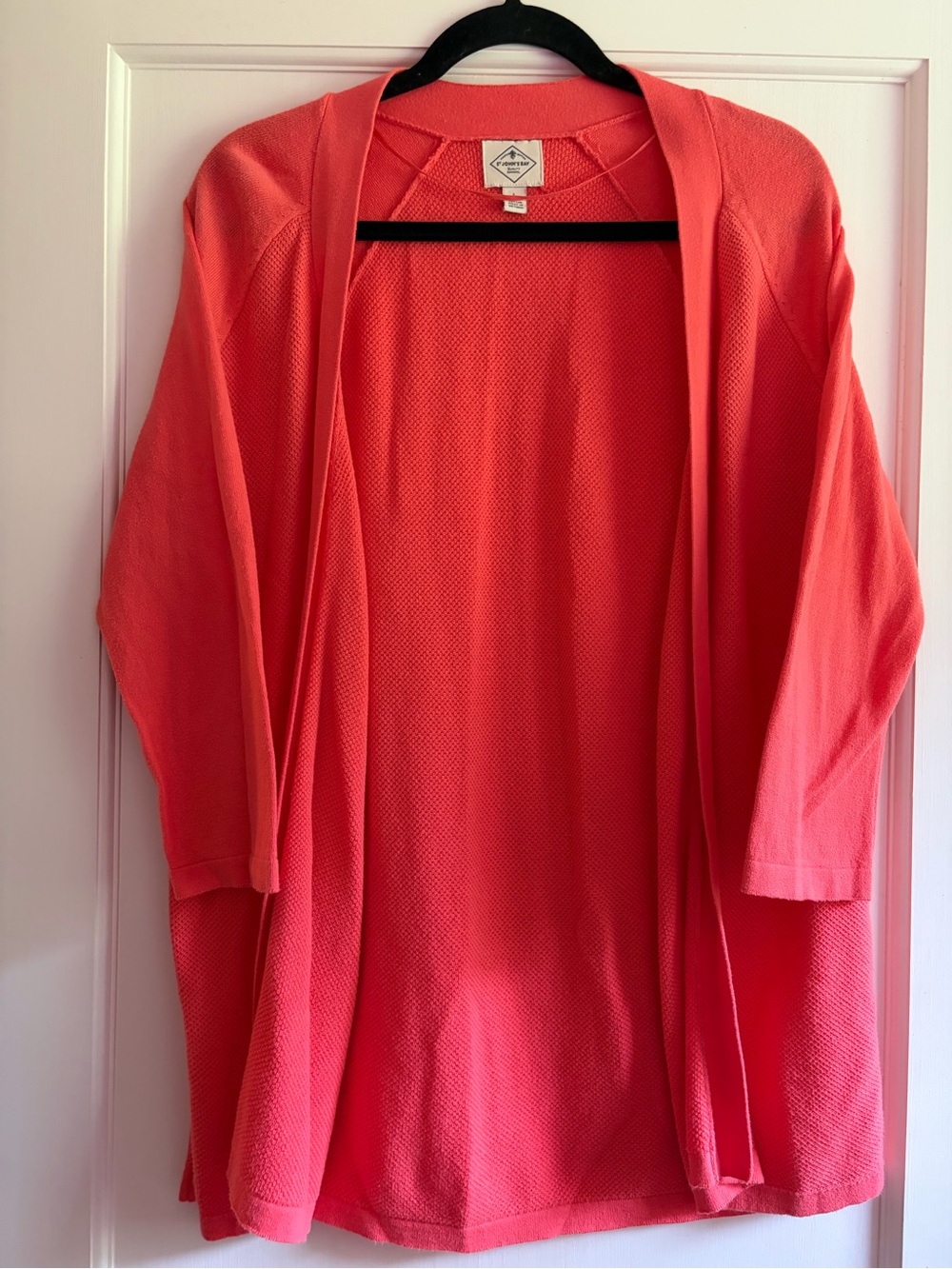 100% St. John's Bay Coral Open-Front Women's Cardigan S1